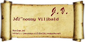 Jánossy Vilibald névjegykártya